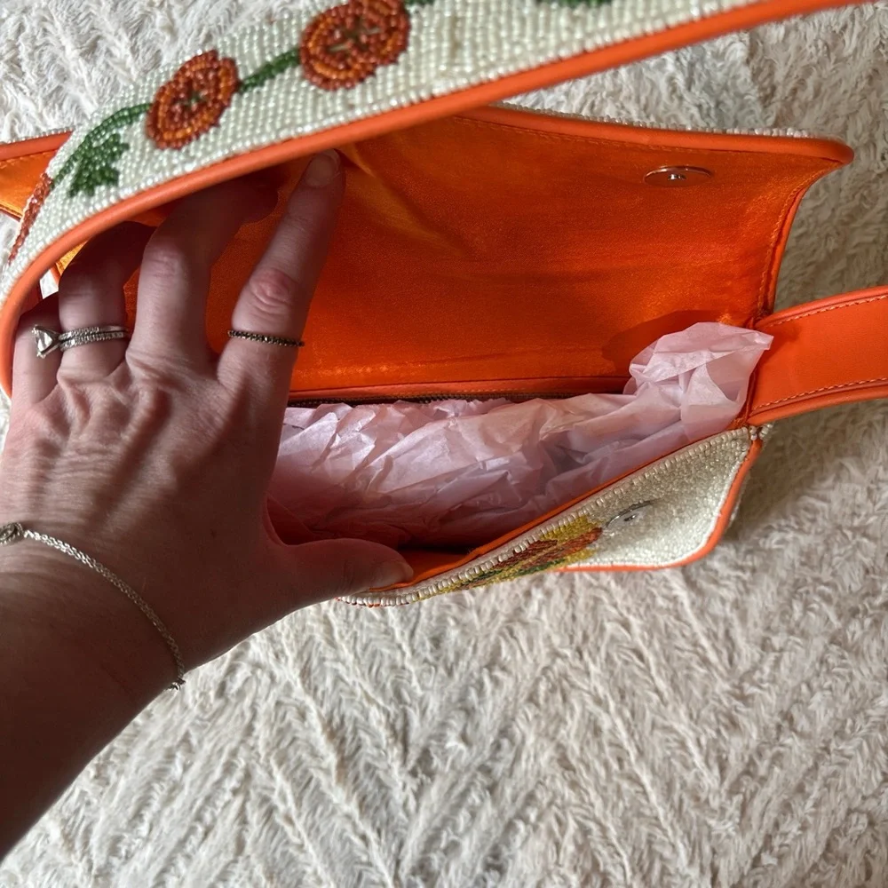 STAUD Tommy California Poppy Beaded Bag - Picture 6 of 8